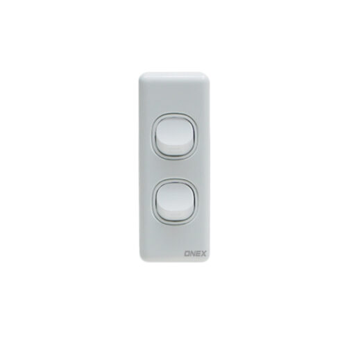 2 Gang Architrave Switch 10A Vertical