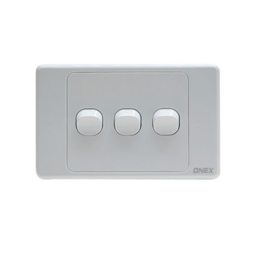 3 Gang Switch 10A Horizontal