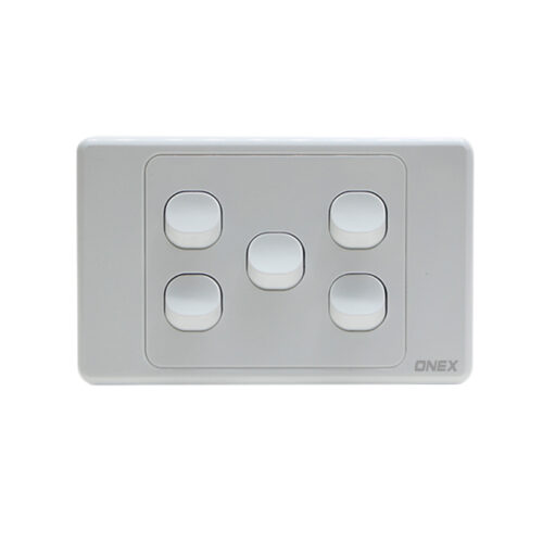 5 Gang Switch 10A Horizontal