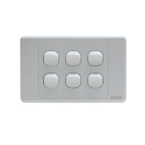 6 Gang Switch 10A Horizontal