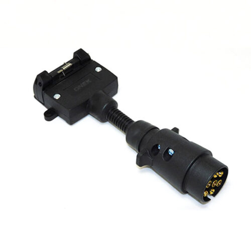 7 Pin Large Round Plug To 7 Pin Flat Socket