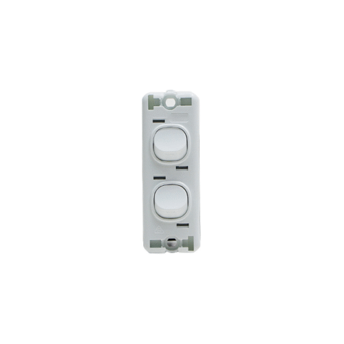 2 Gang Architrave Switch 10A Vertical