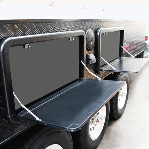 RV Picnic Table Black/White