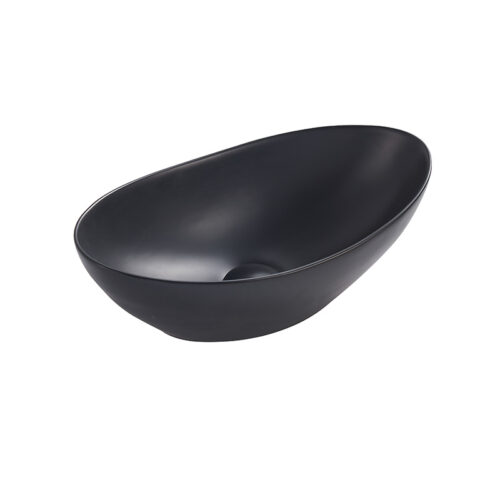 Matt Black Oblong Basin