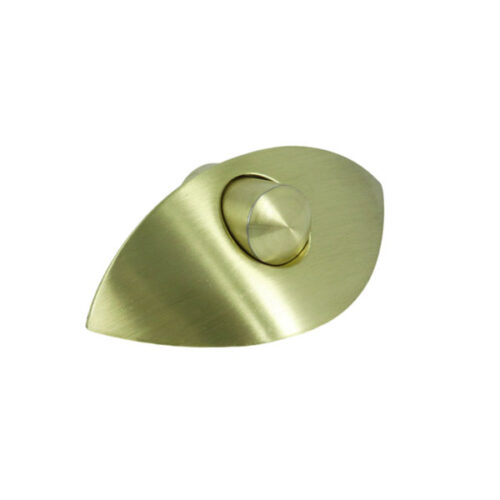 Half Moon Handle Push Lock Black/Brushed Nickel/Gold