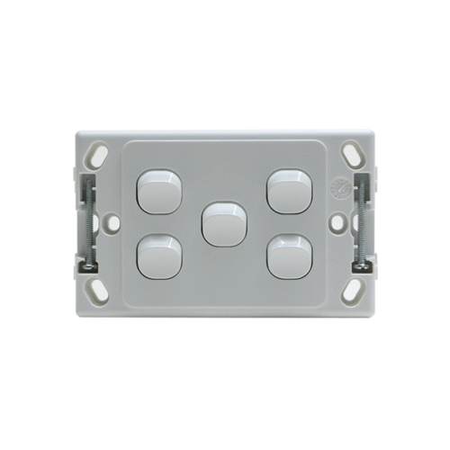 5 Gang Switch 10A Horizontal