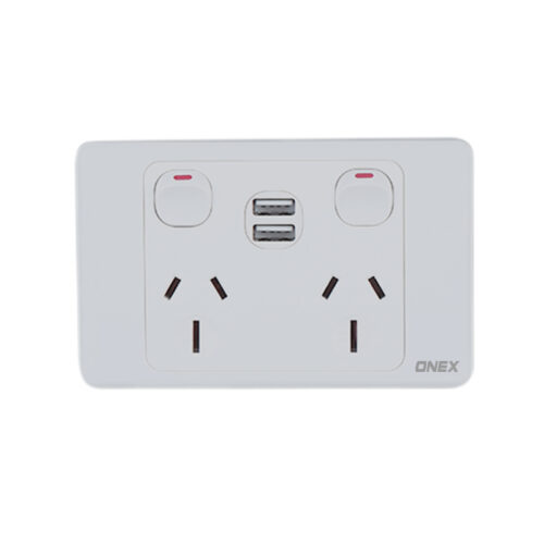 Double Power Point 10A With One 2*2.4 USB Charger