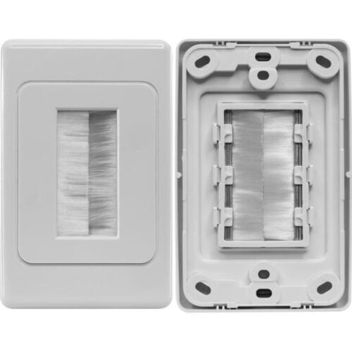 Brush Wall Plate White Plastic Eco Version