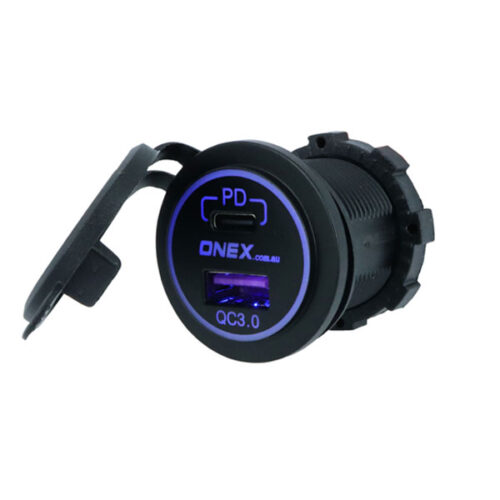 Dual USB Socket – Type A And Type C Black