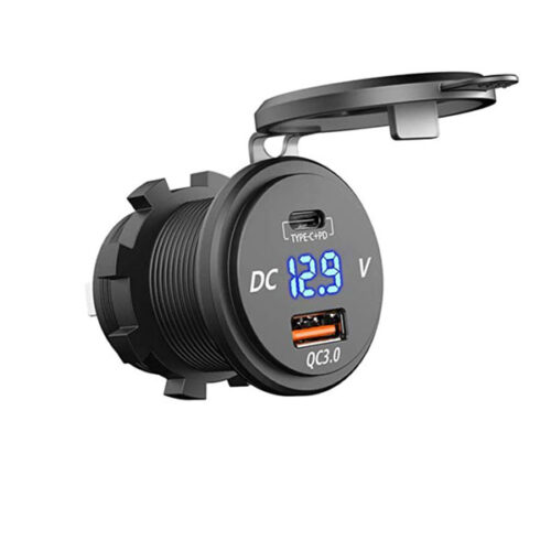 Dual USB – Type A And C with Voltage Meter