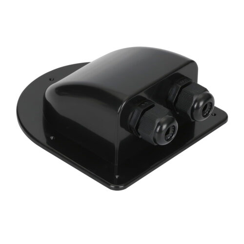 Weatherproof Solar Cable Entry Double Gland – Black/White