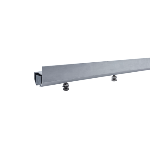 Locking caravan sliding door track – wall mount